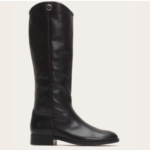 FRYE BOOTS MELISSA BUTTON 2 Black Leather Tall  🍁